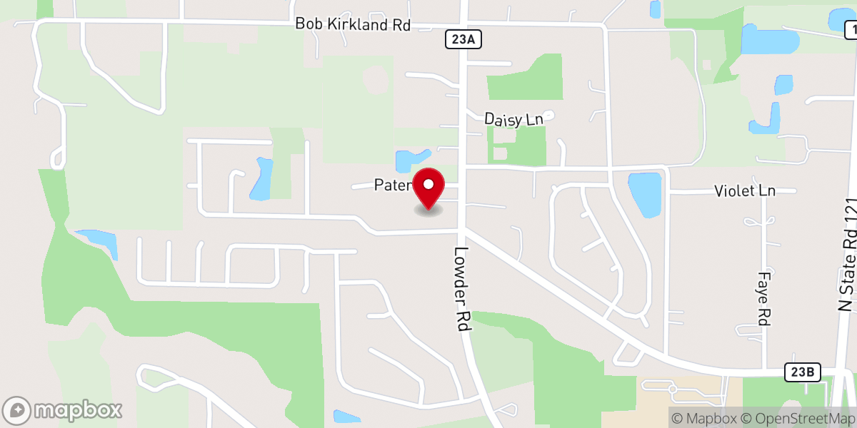 Map showing location of Emmanuel Baptist Church