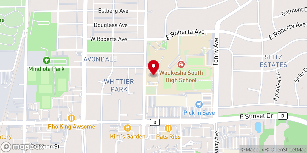 Map showing location of Beautiful Savior Lutheran Church