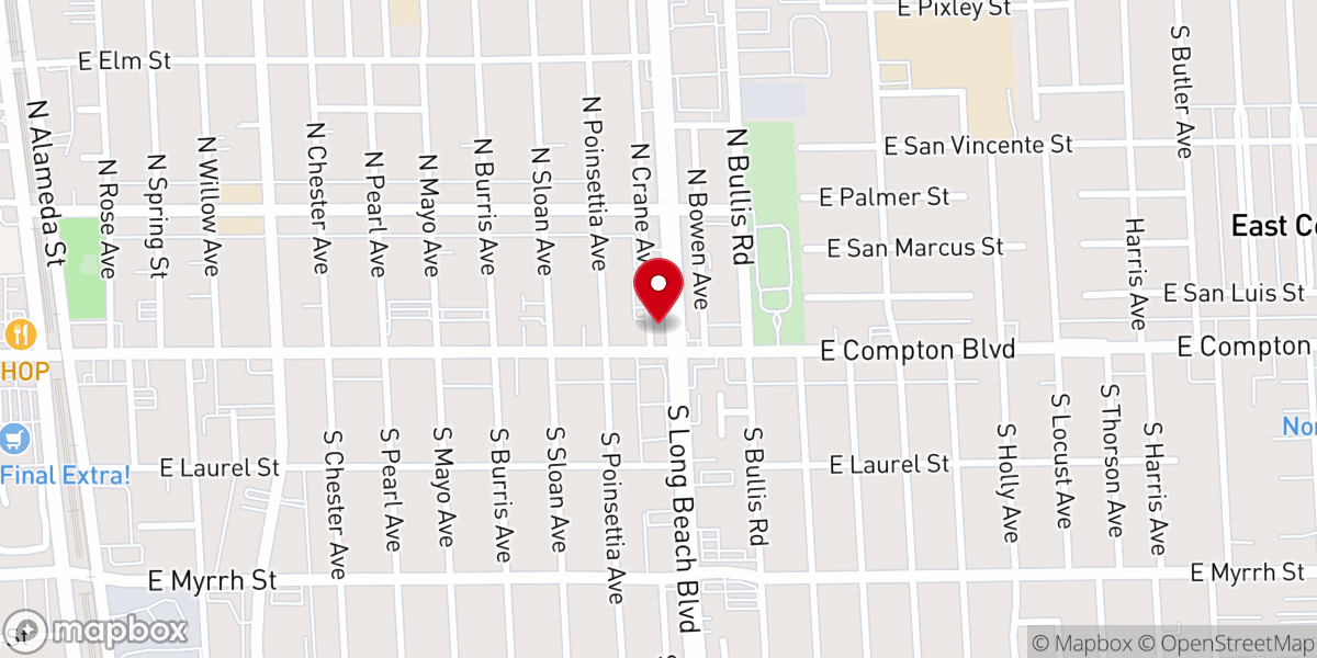 Map showing location of Power of Faith Missionary Baptist Church