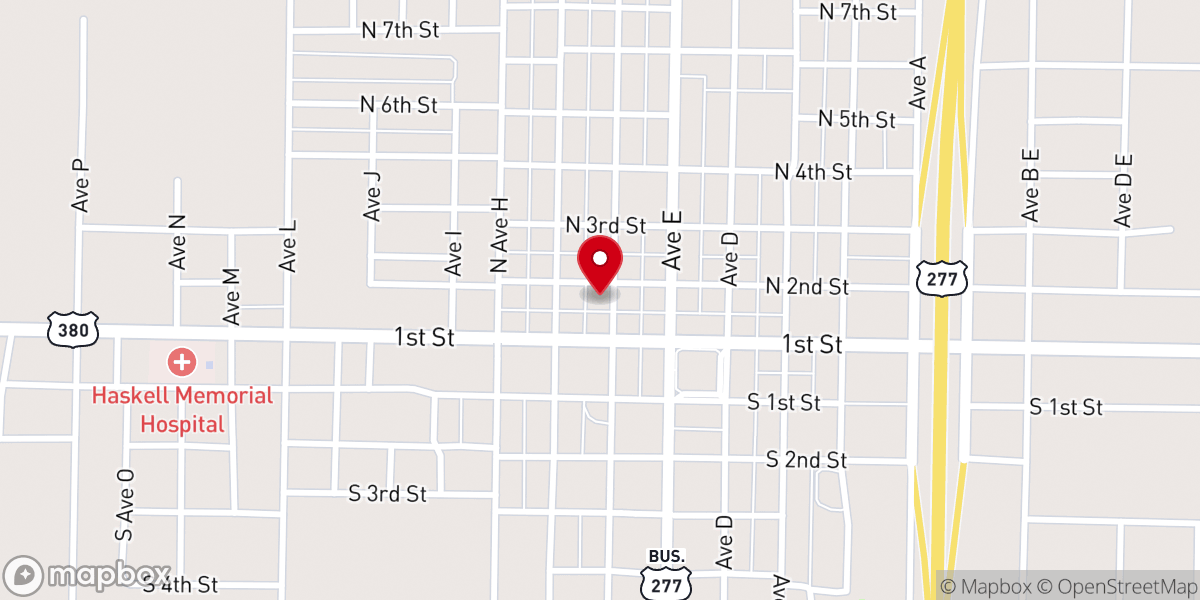 Map showing location of First Christian Church