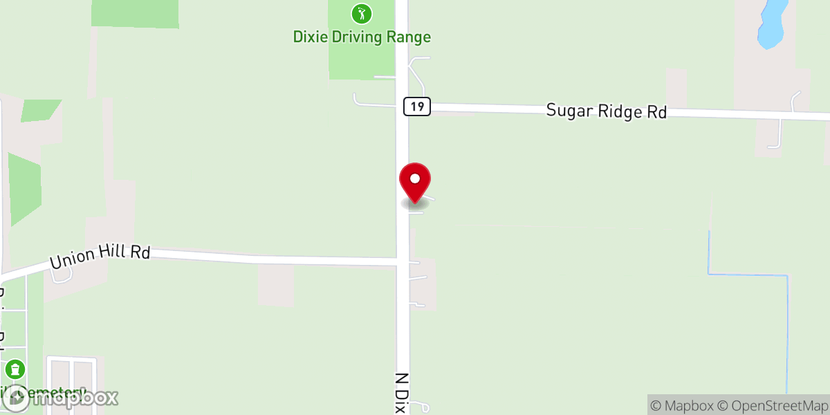 Map showing location of Garden Fellowship Church
