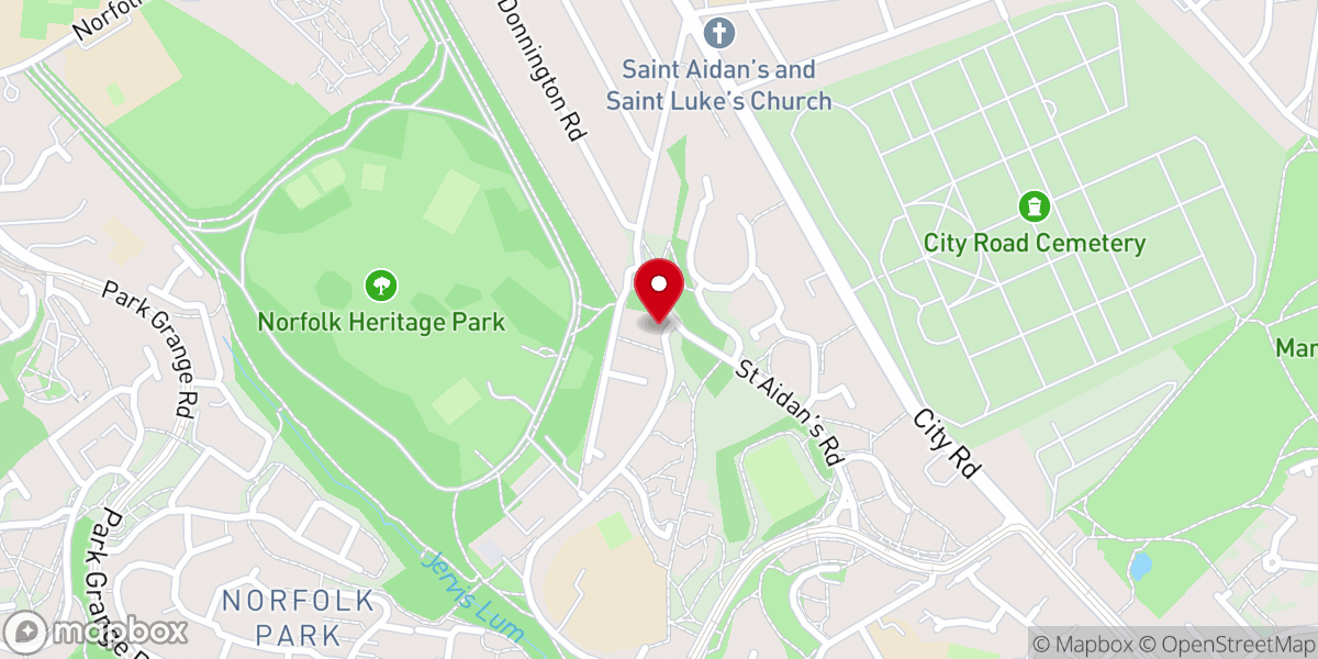 Map showing location of Sheffield Community Church