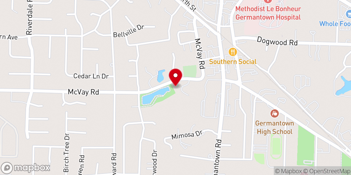 Map showing location of Germantown Presbyterian Church