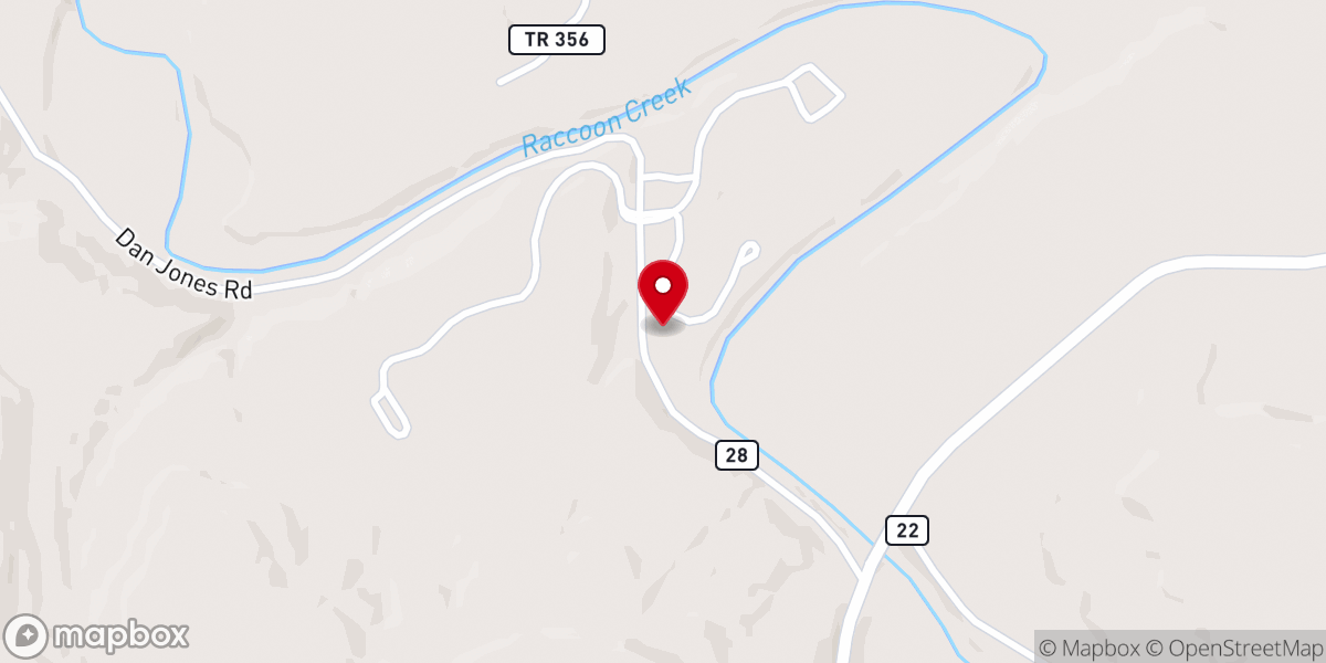 Map showing location of OO MacIntyre Park - Raccoon Creek County Park