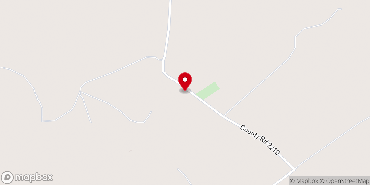Map showing location of Cedar Branch Baptist Church
