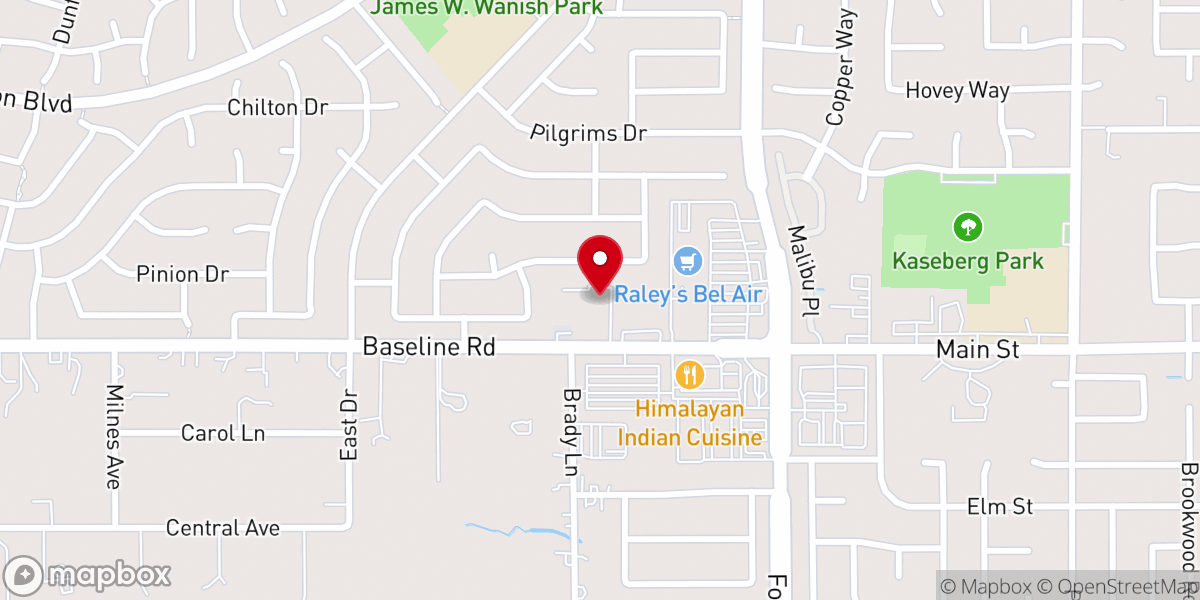 Map showing location of Grace Bible Roseville