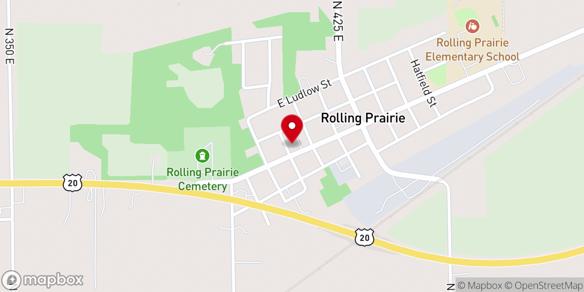Map showing location of First Christian Church