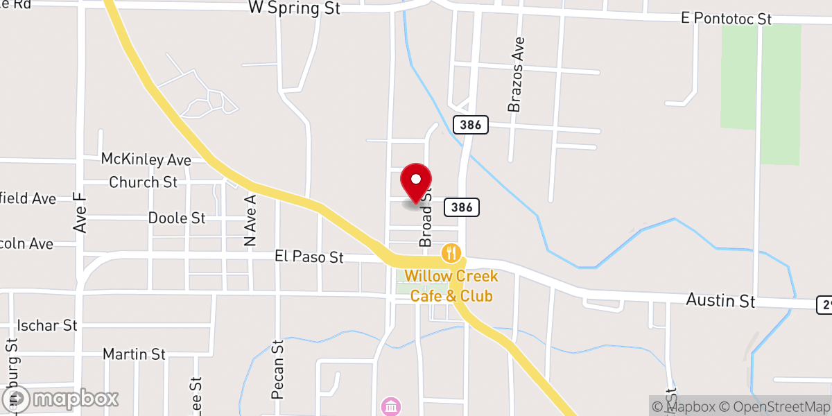 Map showing location of Steady Steps Ministry