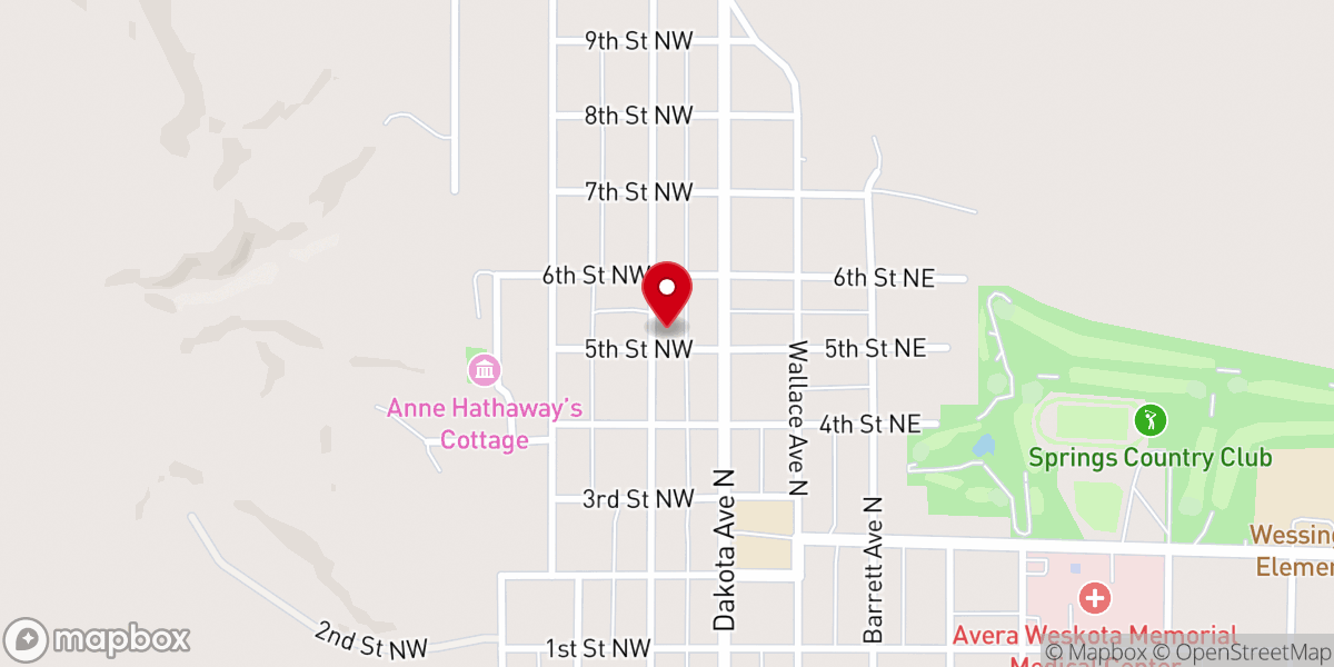 Map showing location of Free Methodist Church
