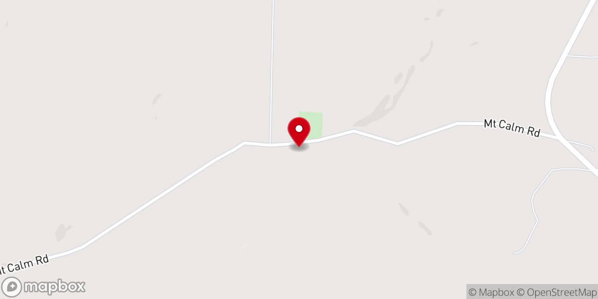 Map showing location of Mount Calm Church