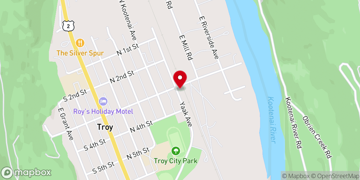 Map showing location of Faith Christian Church