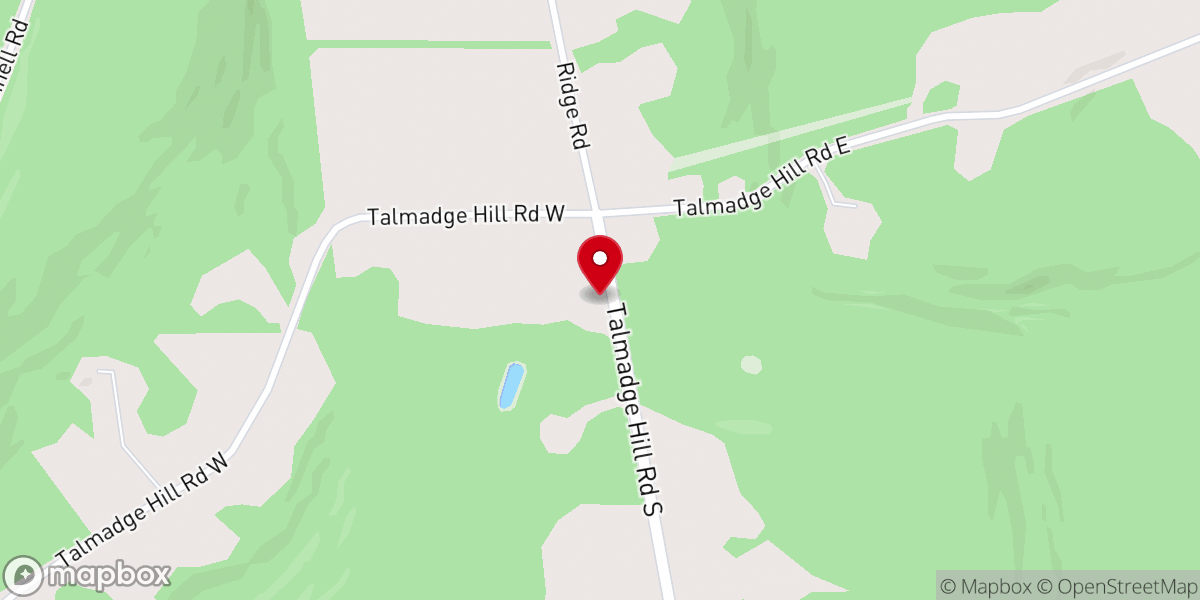 Map showing location of Talmadge Hill Church