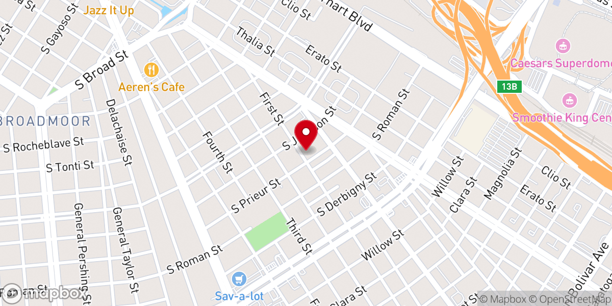 Map showing location of Greater Mount Pilgrim Baptist Church Fellowship Hall