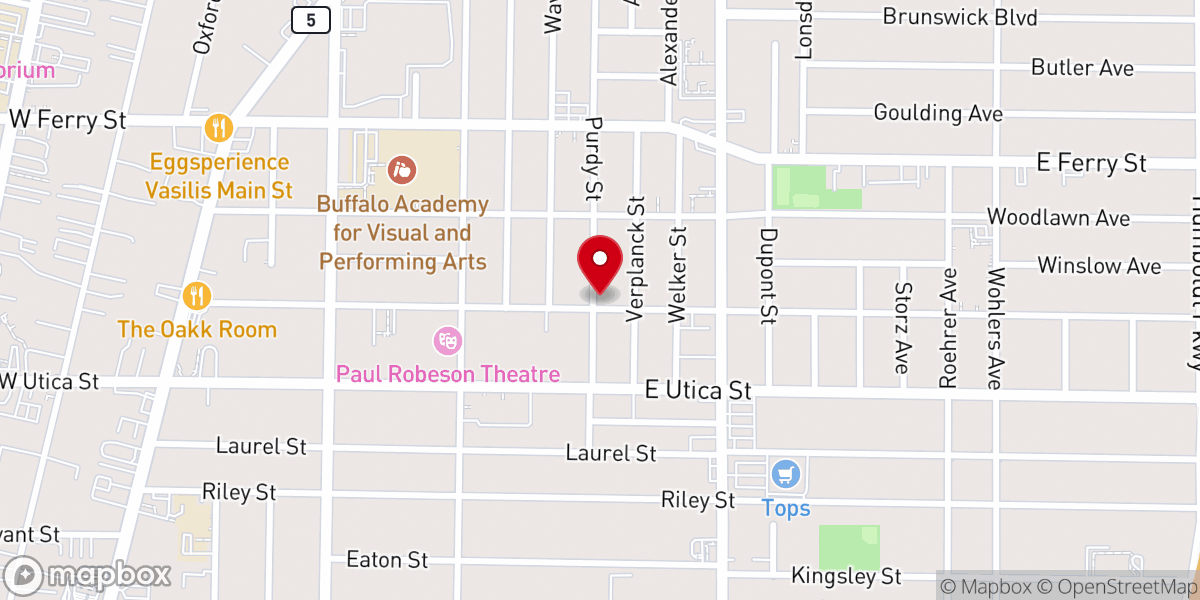 Map showing location of Tabernacle of David- SBC