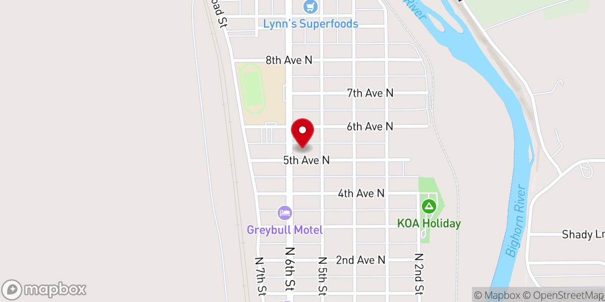 Map showing location of Sacred Heart Catholic Mission
