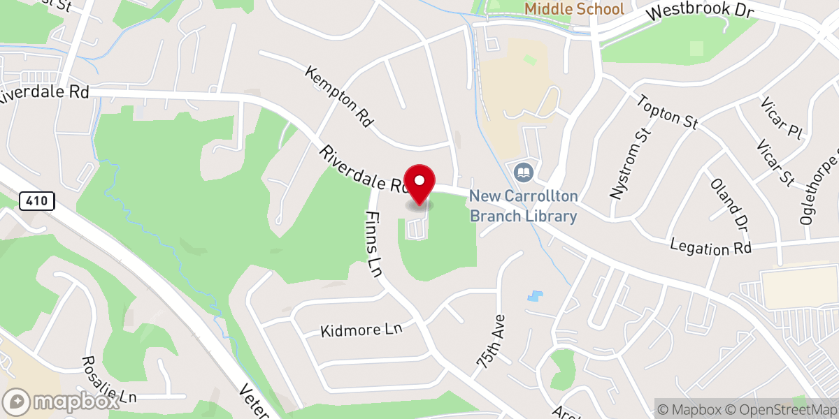 Map showing location of Community Bible Baptist Church