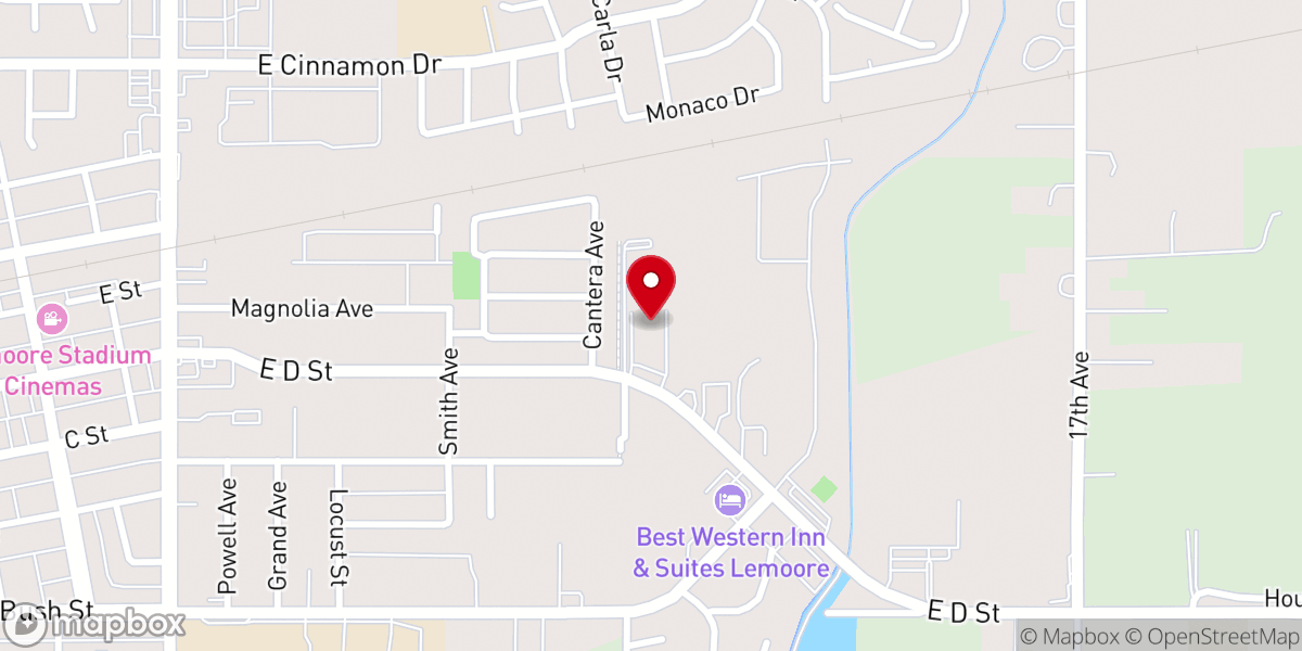 Map showing location of Church of the Nazarene