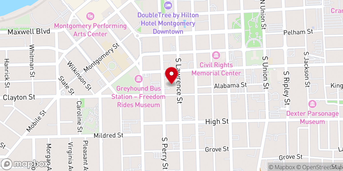 Map showing location of Milton Baptist Church