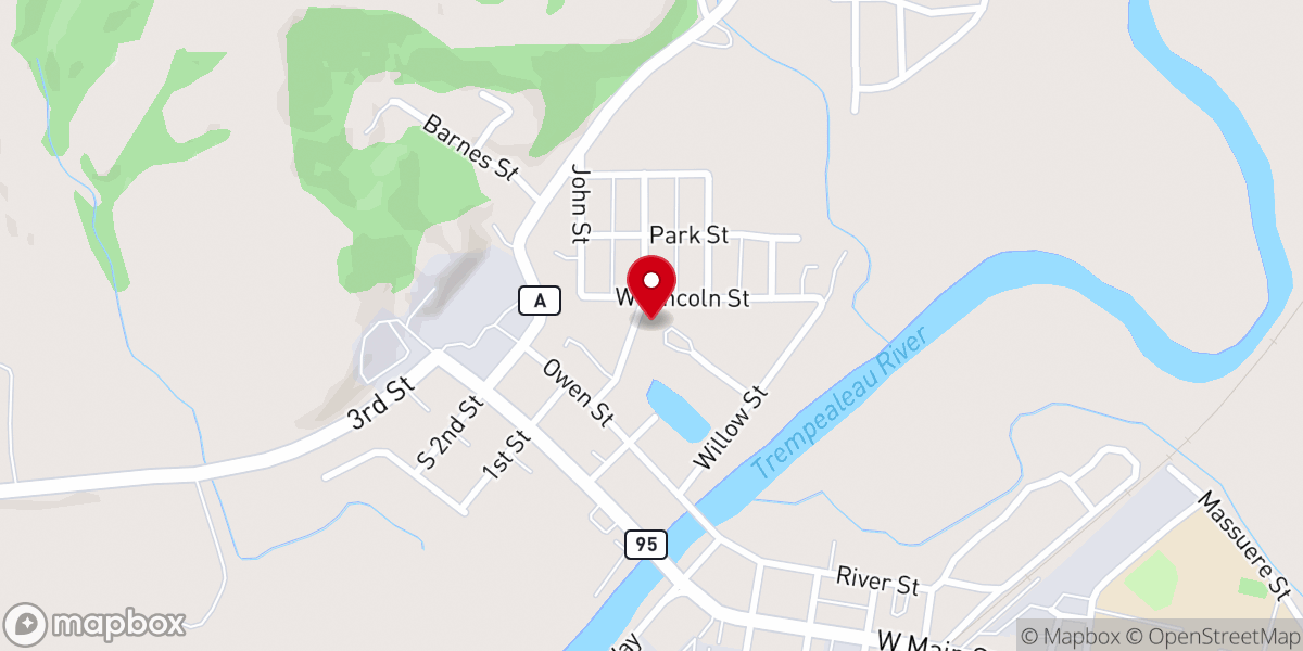 Map showing location of Christ Lutheran Church