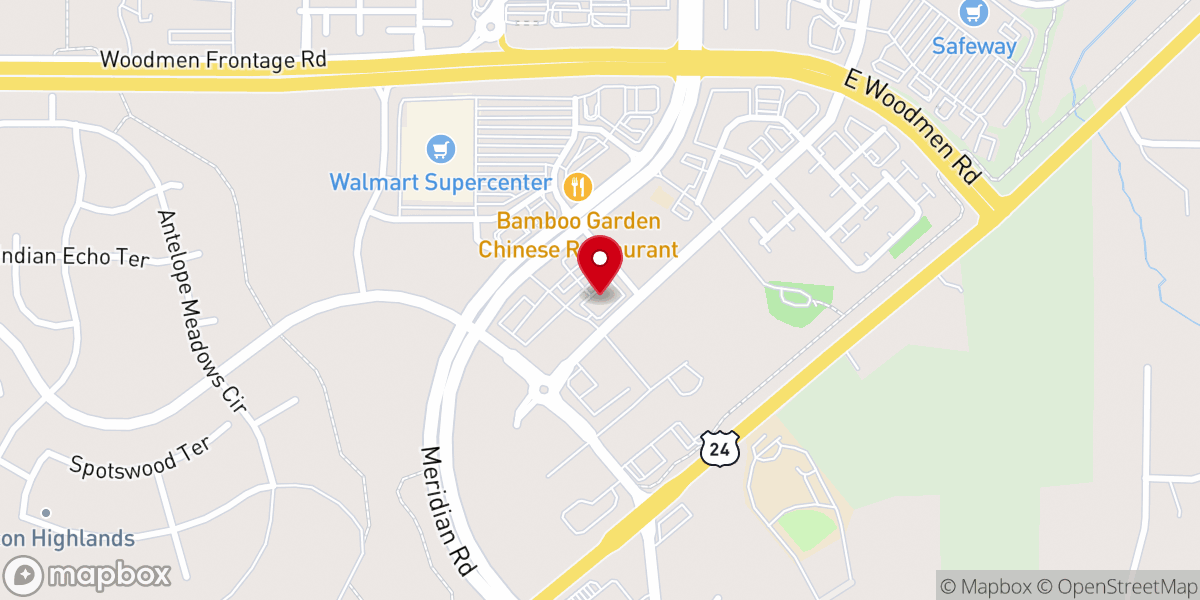 Map showing location of Revive Church