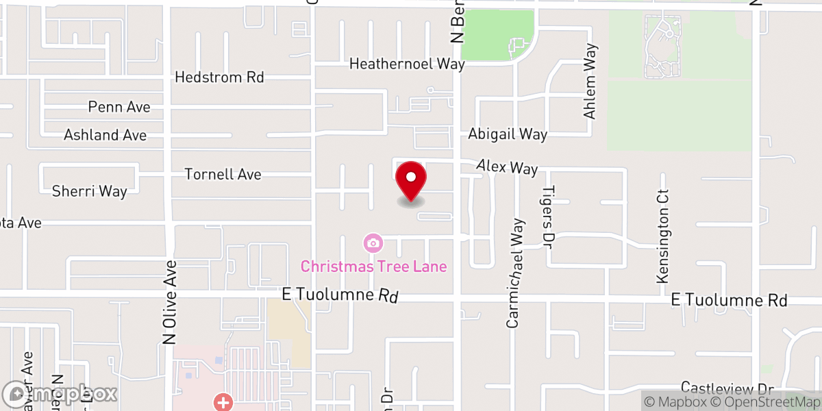 Map showing location of First Presbyterian Church