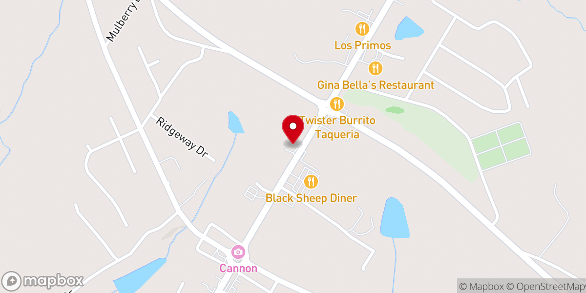 Map showing location of Danielsville United Methodist Church