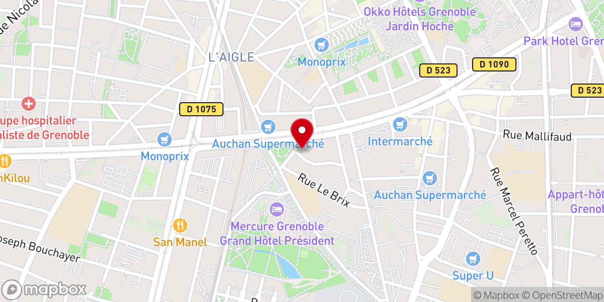 Map showing location of Église orthodoxe Saint George