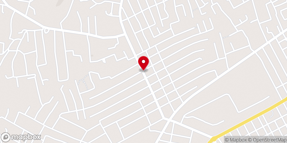 Map showing location of Foursquare gospel church