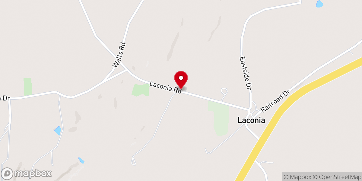 Map showing location of Travelers Rest MB Church