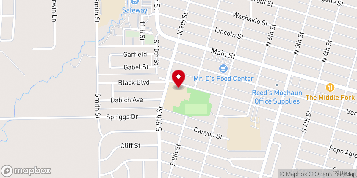 Map showing location of Fremont County School District 1