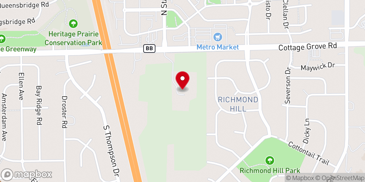 Map showing location of Schoenstatt Heights - Marian Shrine in Madison