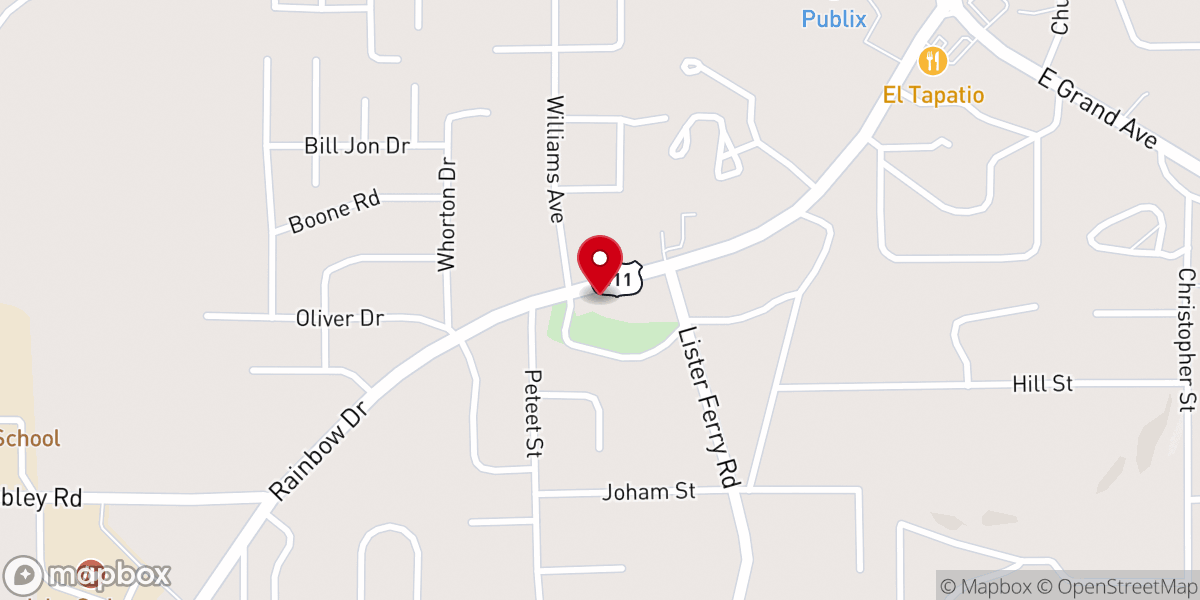 Map showing location of Harmony Church of God