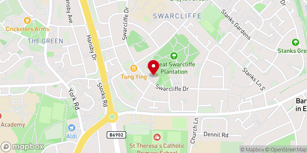 Map showing location of St Gregory the Great