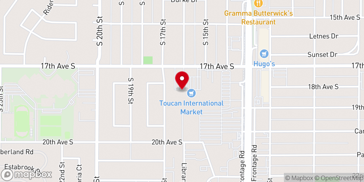Map showing location of HOPE Church