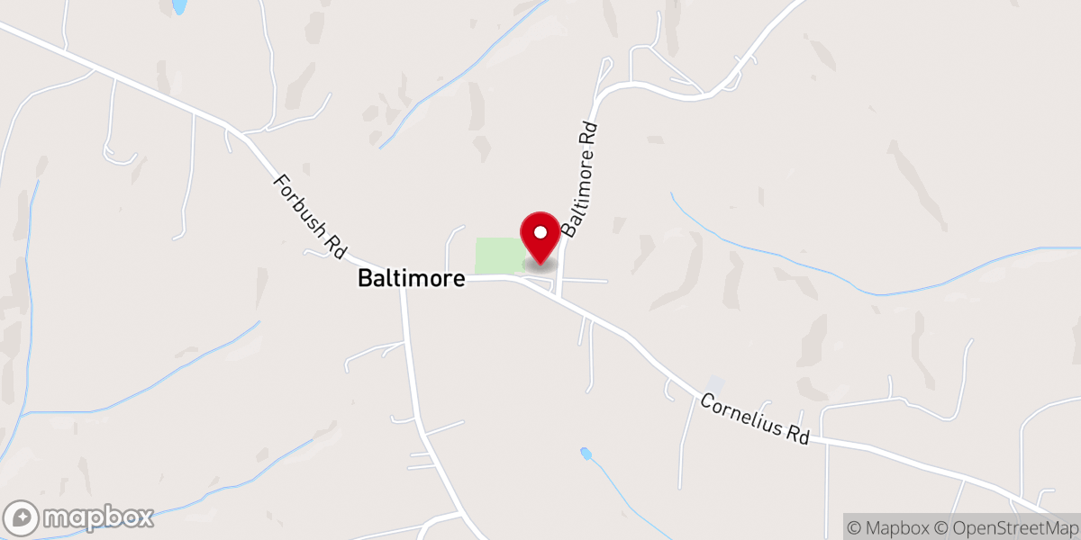 Map showing location of Baltimore Global Methodist Church