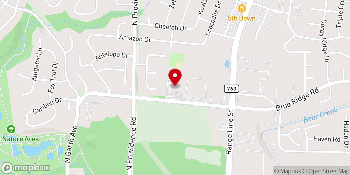 Map showing location of Grace Bible Church