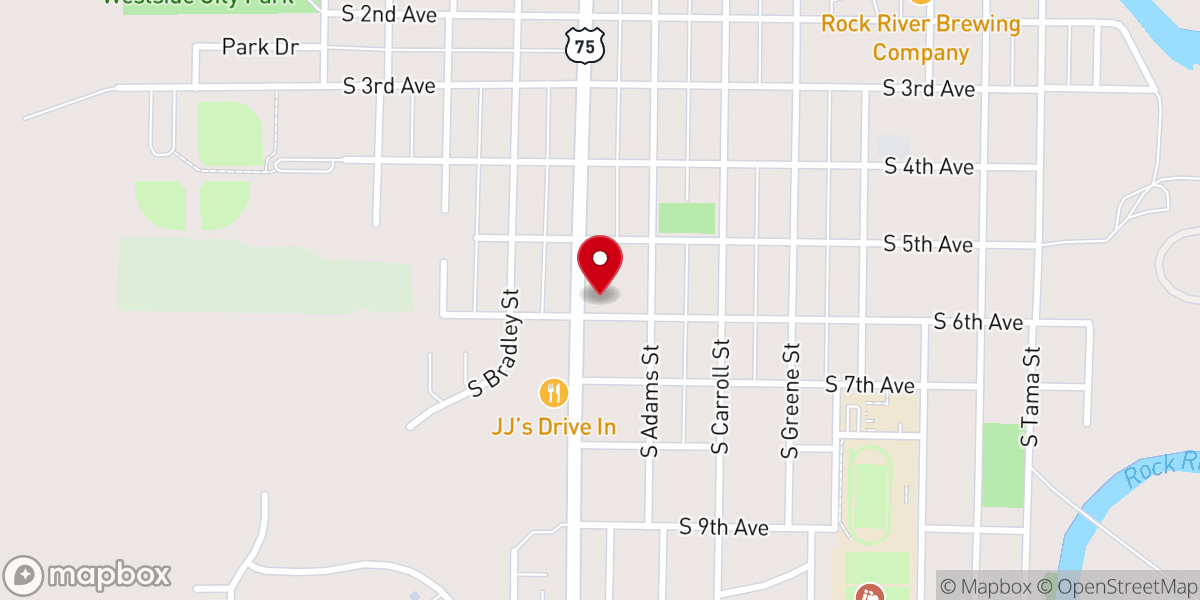 Map showing location of First Reformed Church