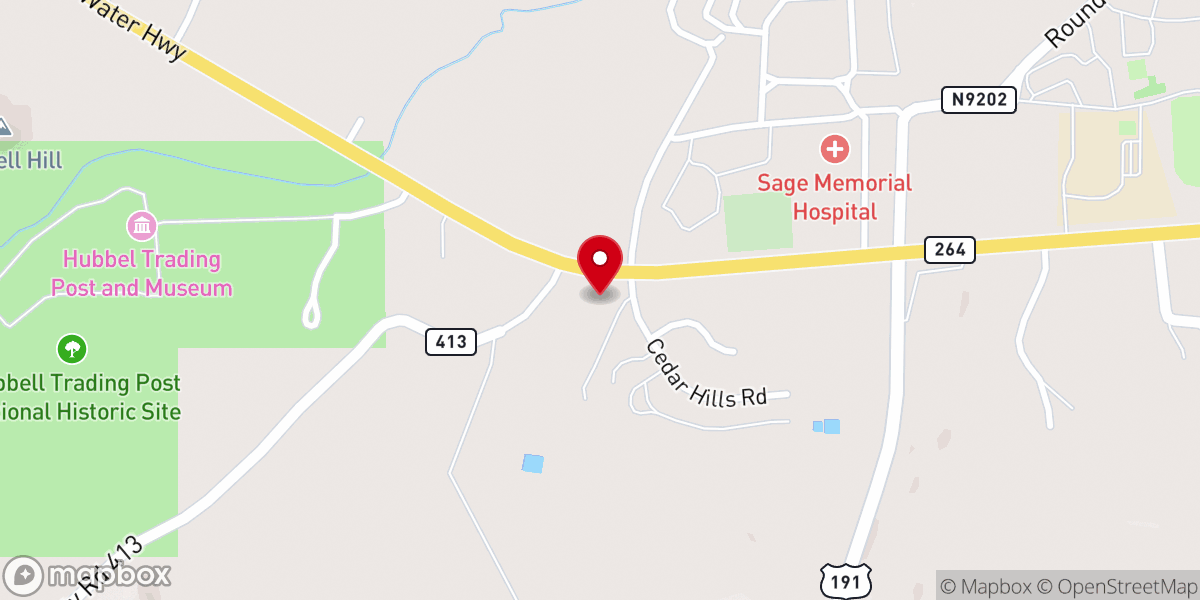 Map showing location of Ganado Road Yard