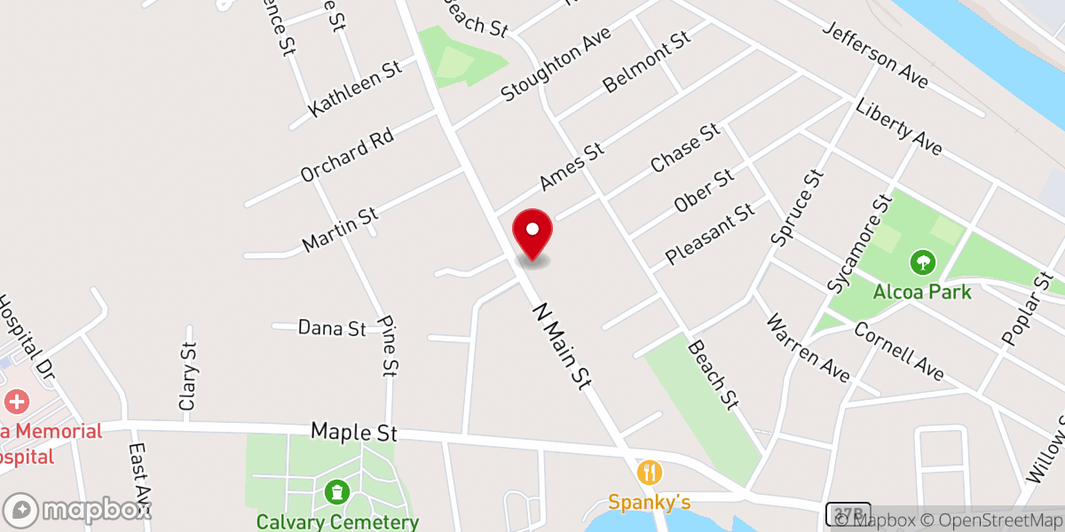 Map showing location of Seventh Day Adventist Church
