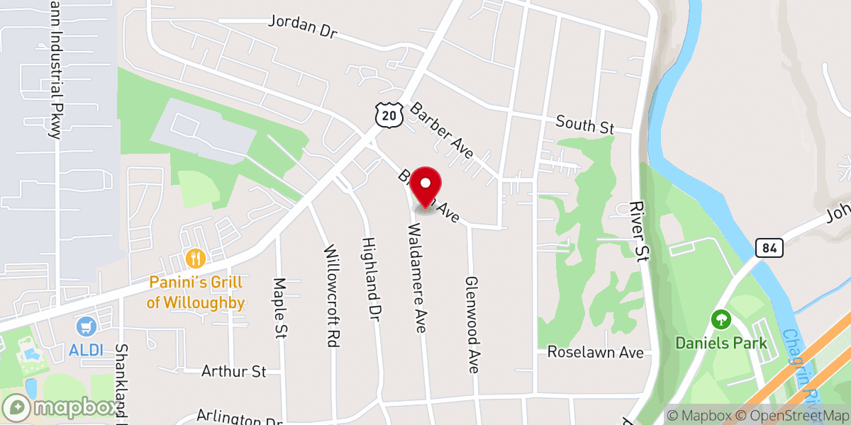 Map showing location of Christian Science Church