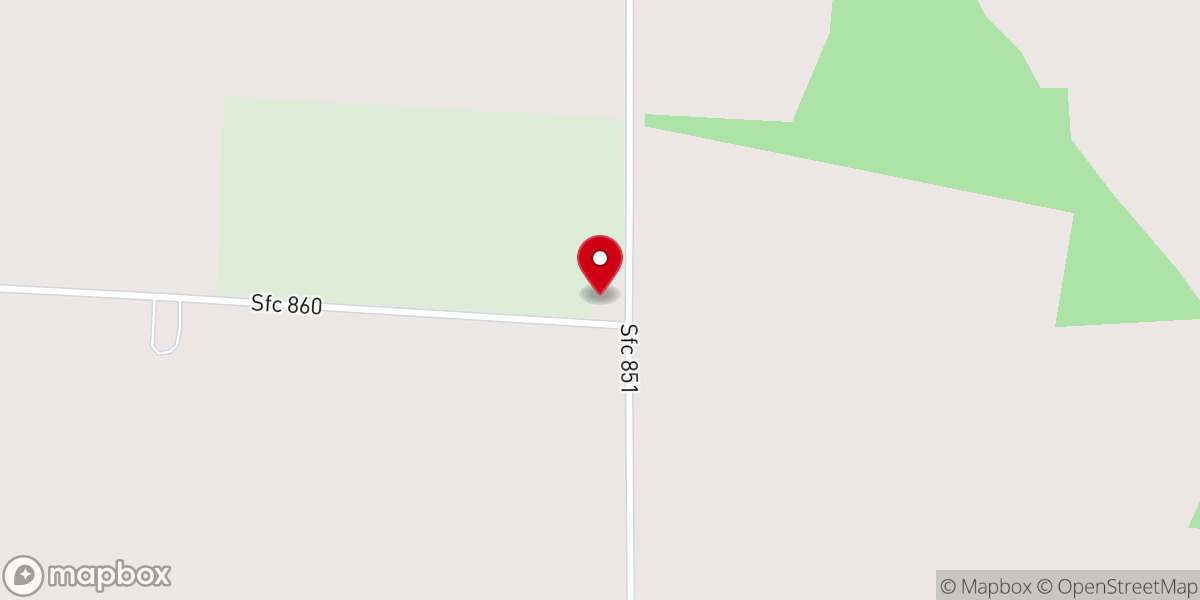 Map showing location of West Union Church