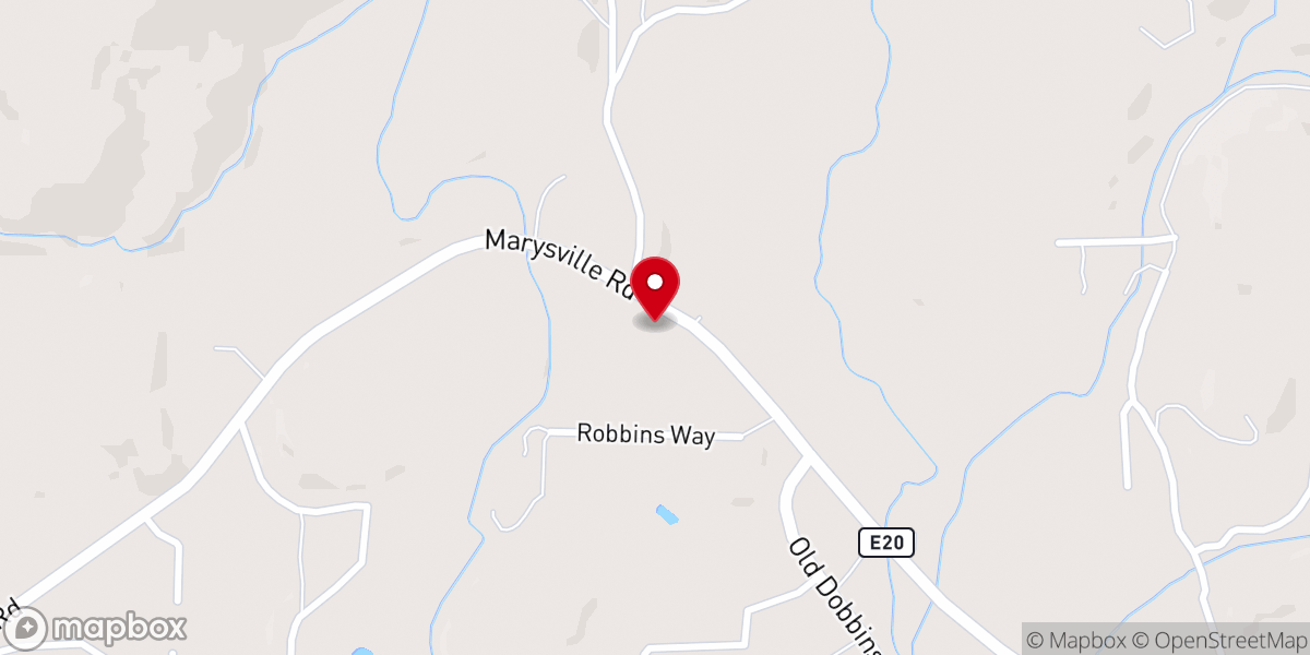 Map showing location of Dobbins Seventh-day Adventist Church