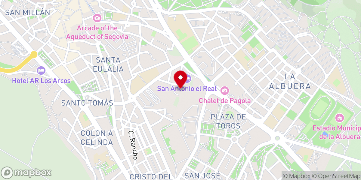 Map showing location of Monasterio de San Antonio el Real