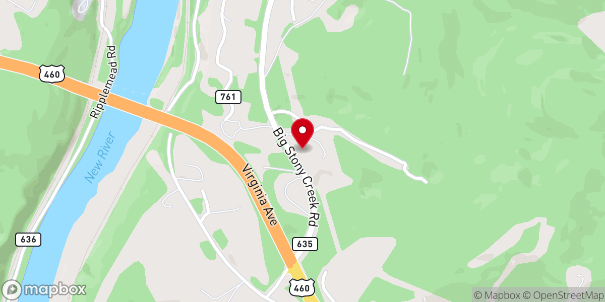 Map showing location of Riverview Baptist Church