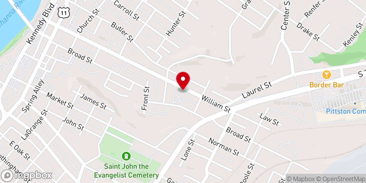 Map showing location of Our Lady of Mt. Carmel Parish Hall
