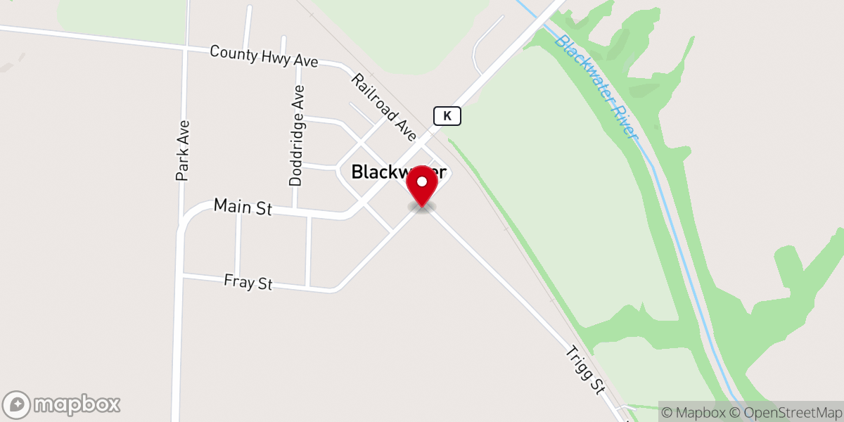 Map showing location of River Valley Church of Christ