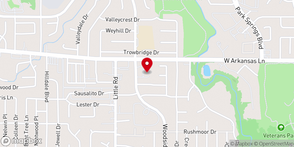 Map showing location of Holy Cross Lutheran Church, Arlington