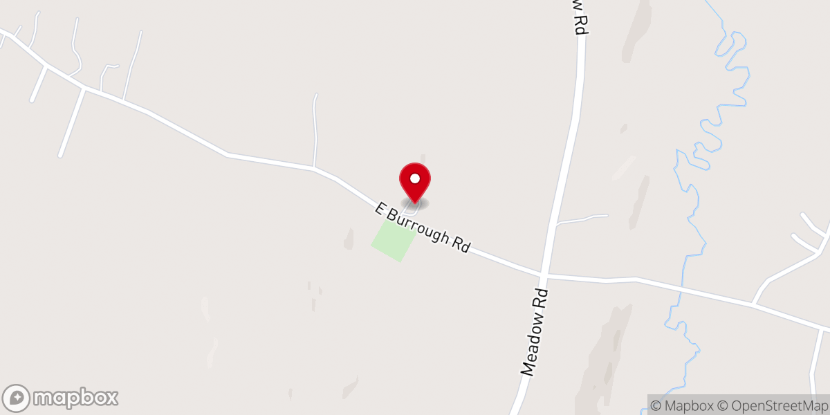 Map showing location of Bowdoin Center Baptist Church