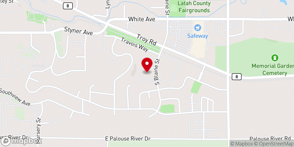 Map showing location of FamilySearch center