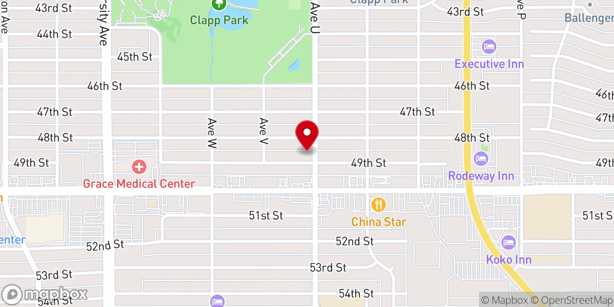 Map showing location of Lighthouse Baptist Church